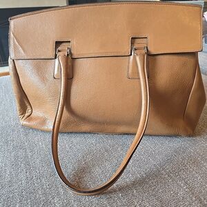 Lamarthe Leather Shoulder Bag Made in Italy Handbag Tote Minimalist Office Prep